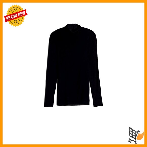 Sheer Modal Cashmere Ultralight High-Neck Top Minimal Chic Layering Essential